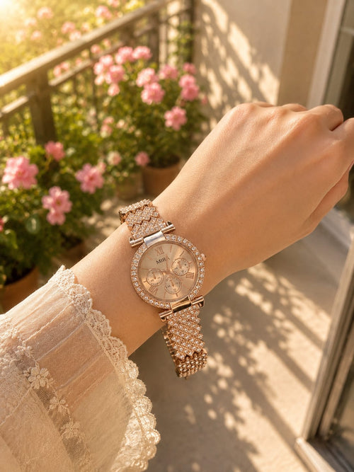 Crystal Iced Bezel Watch | Luxury Stone Strap | Zenvo Watches Zenvo Watch