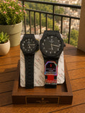 Crystal Time Couple Watch by Zenvo Watches - Premium Matching Watches for Couples