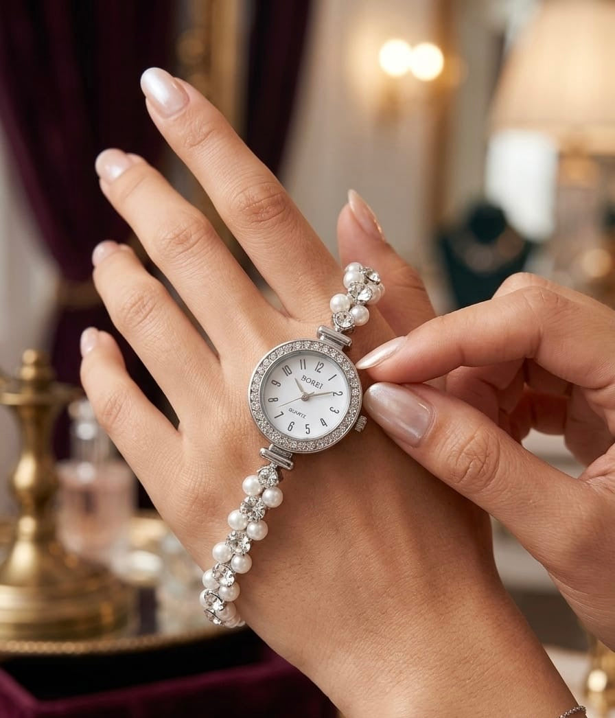 Beautiful Pearls Silver Watch | Zenvo Watches Zenvo Watch