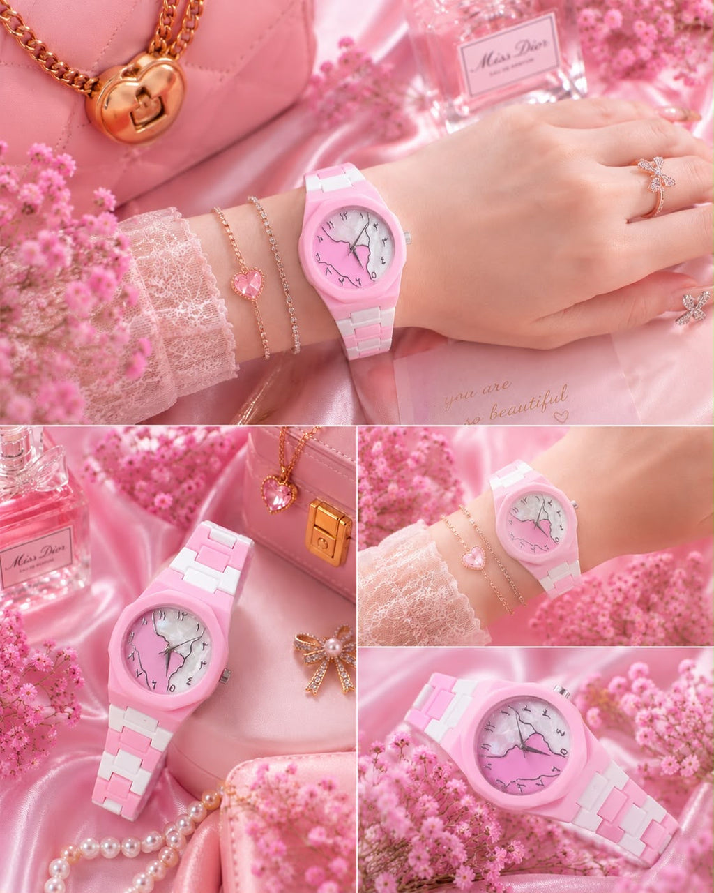 Pink Aura Women's Watch | Double Color | Zenvo Watches Zenvo Watch